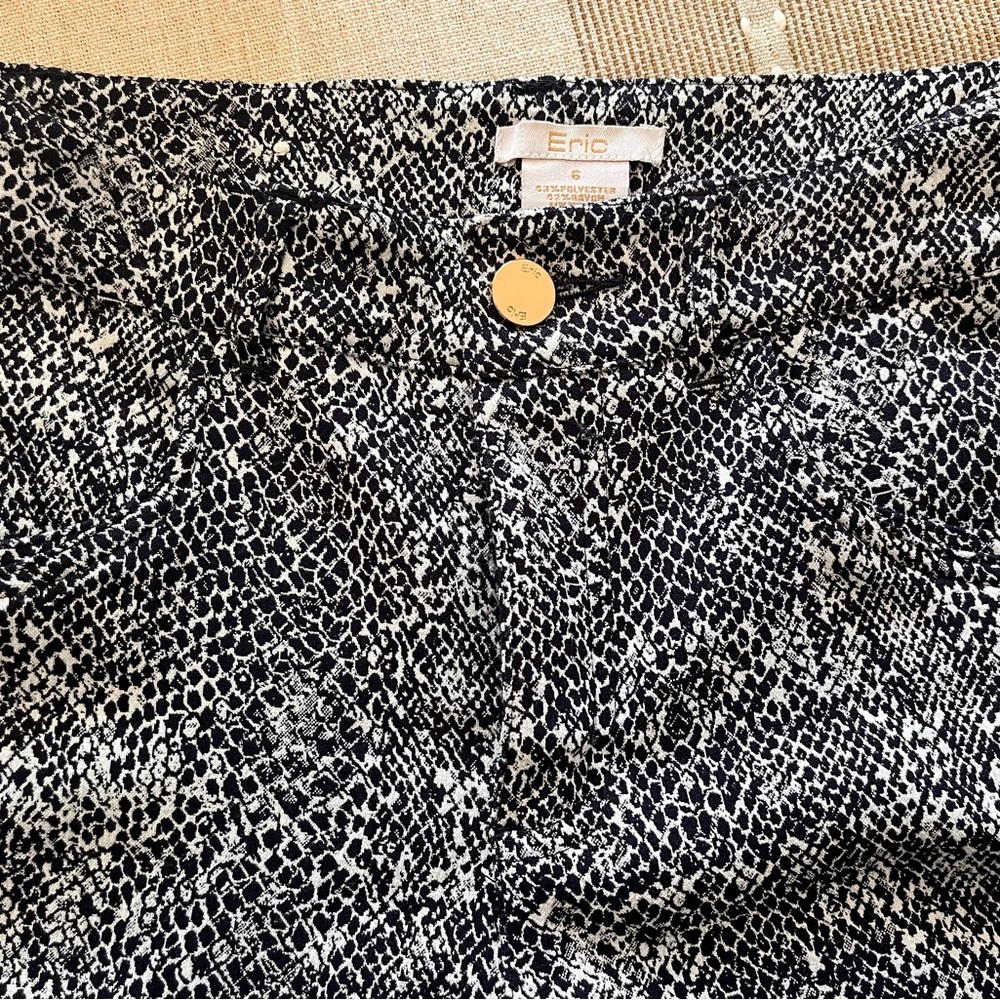 Women's Black and White Shorts